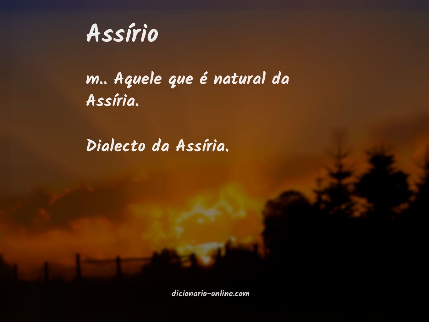 Significado de assírio