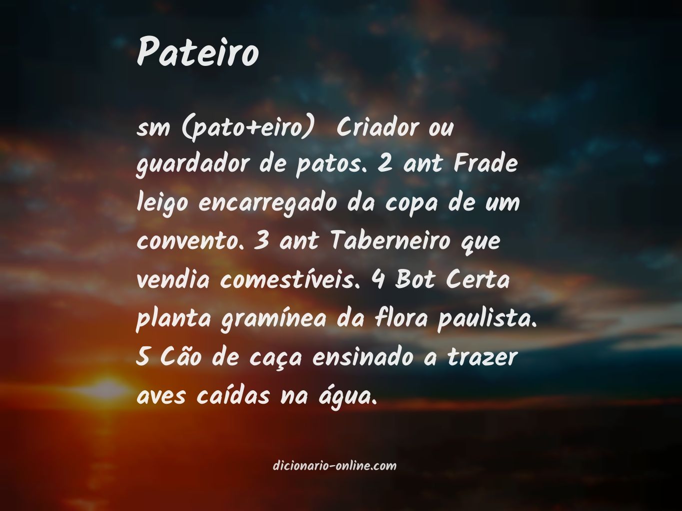 Significado de pateiro