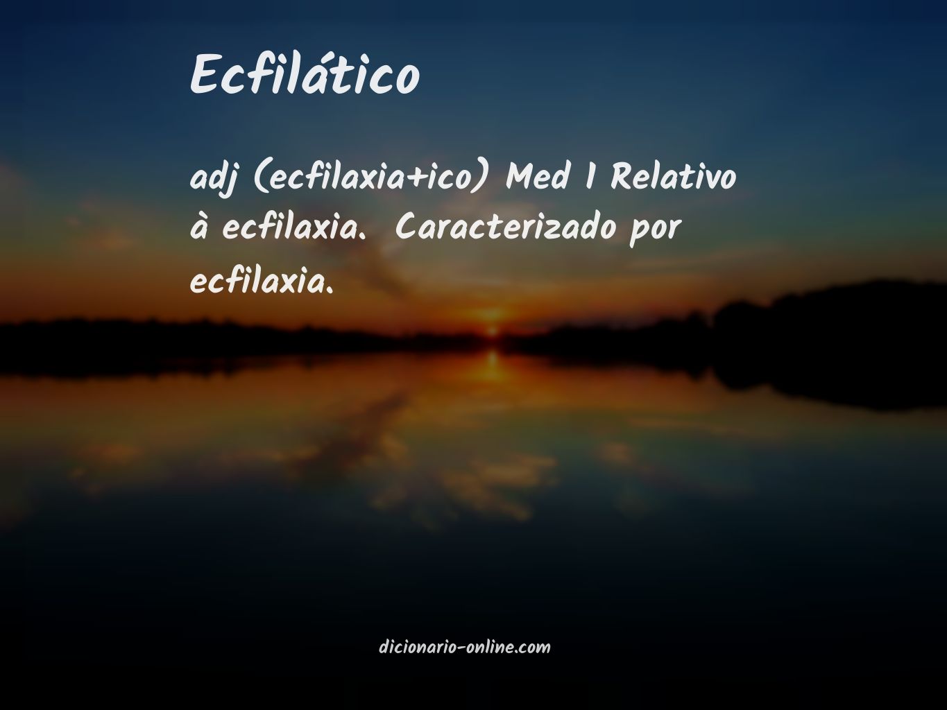 Significado de ecfilático