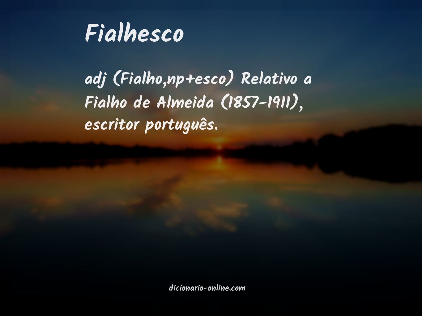 Significado de fialhesco