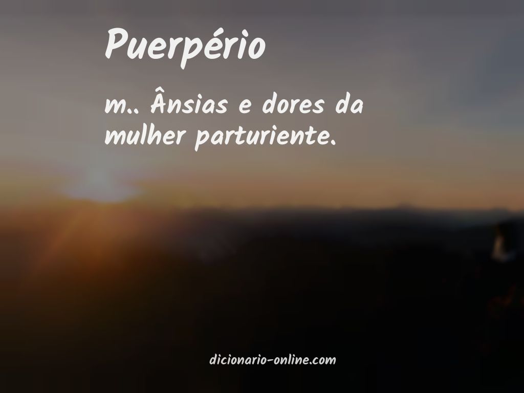 Significado de puerpério