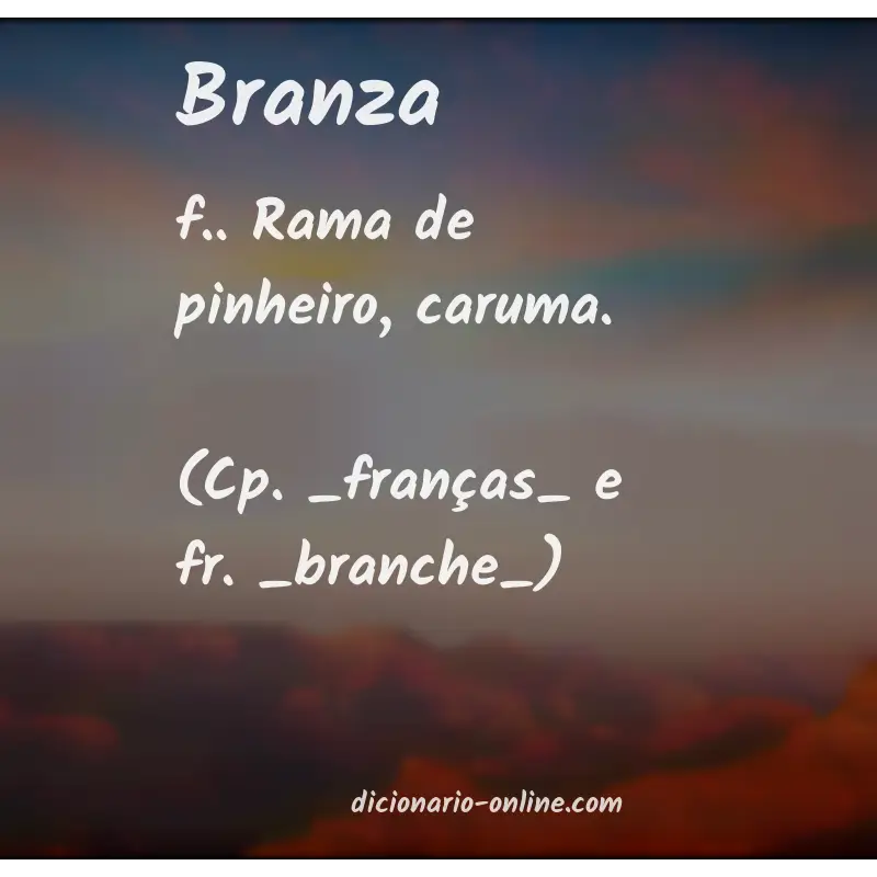 Significado de branza