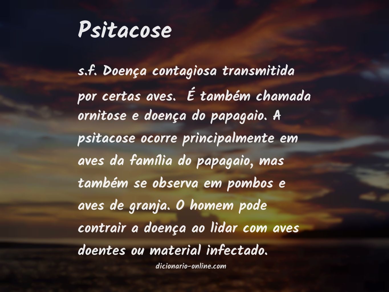 Significado de psitacose