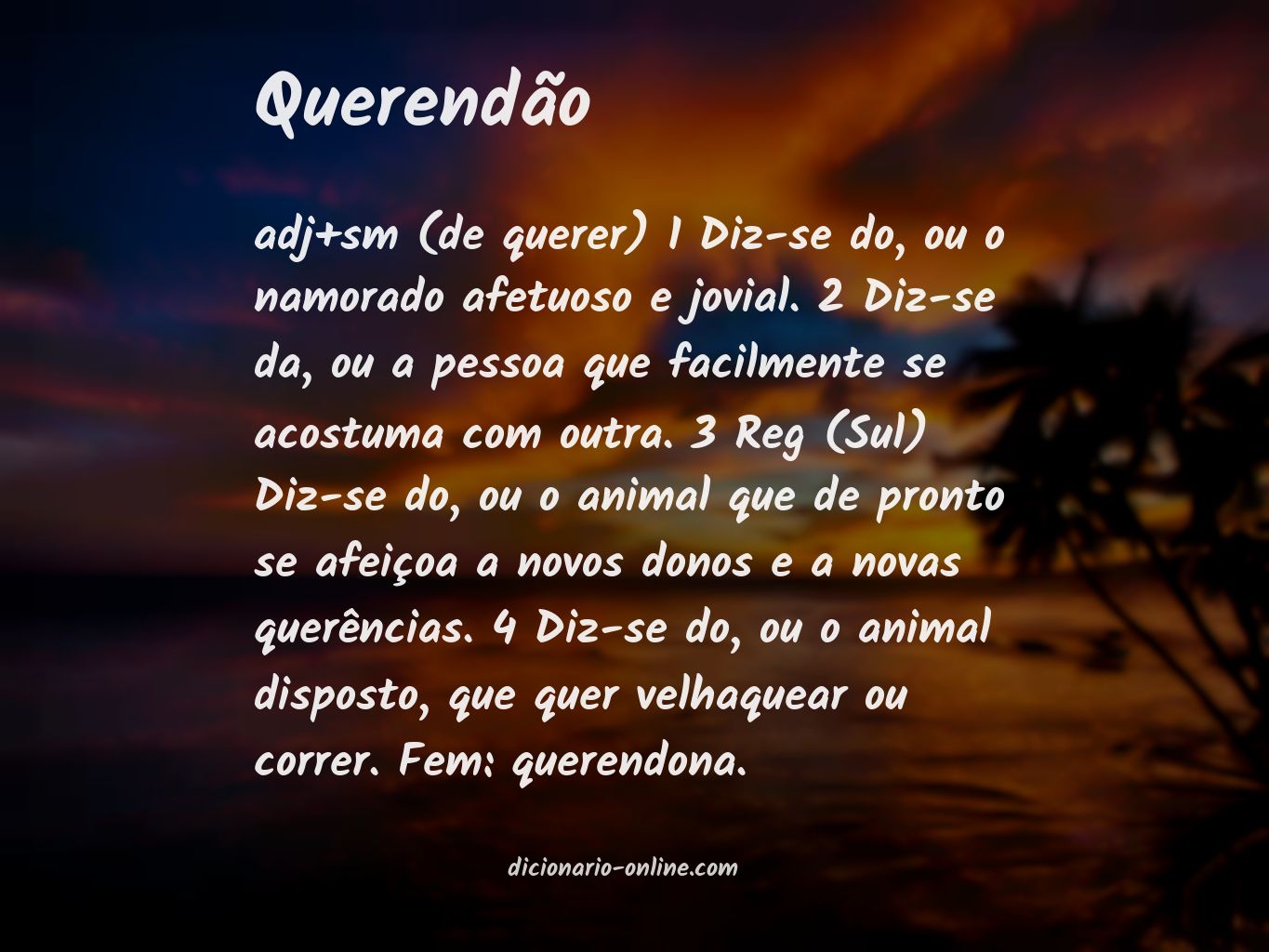 Significado de querendão