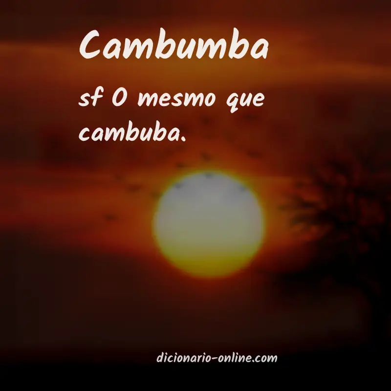 Significado de cambumba