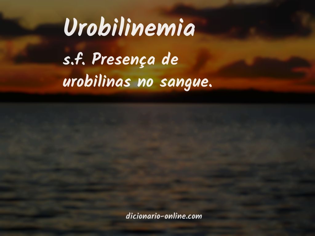 Significado de urobilinemia