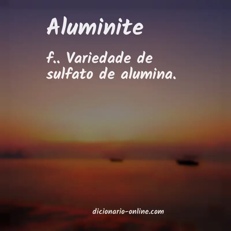 Significado de aluminite
