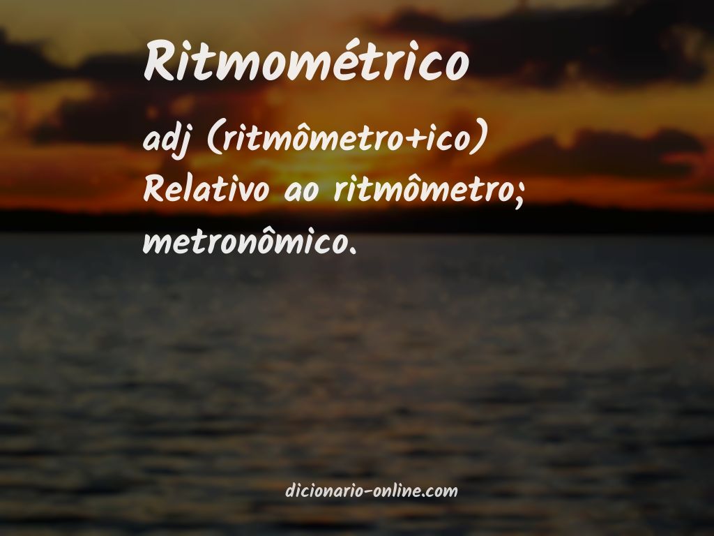 Significado de ritmométrico