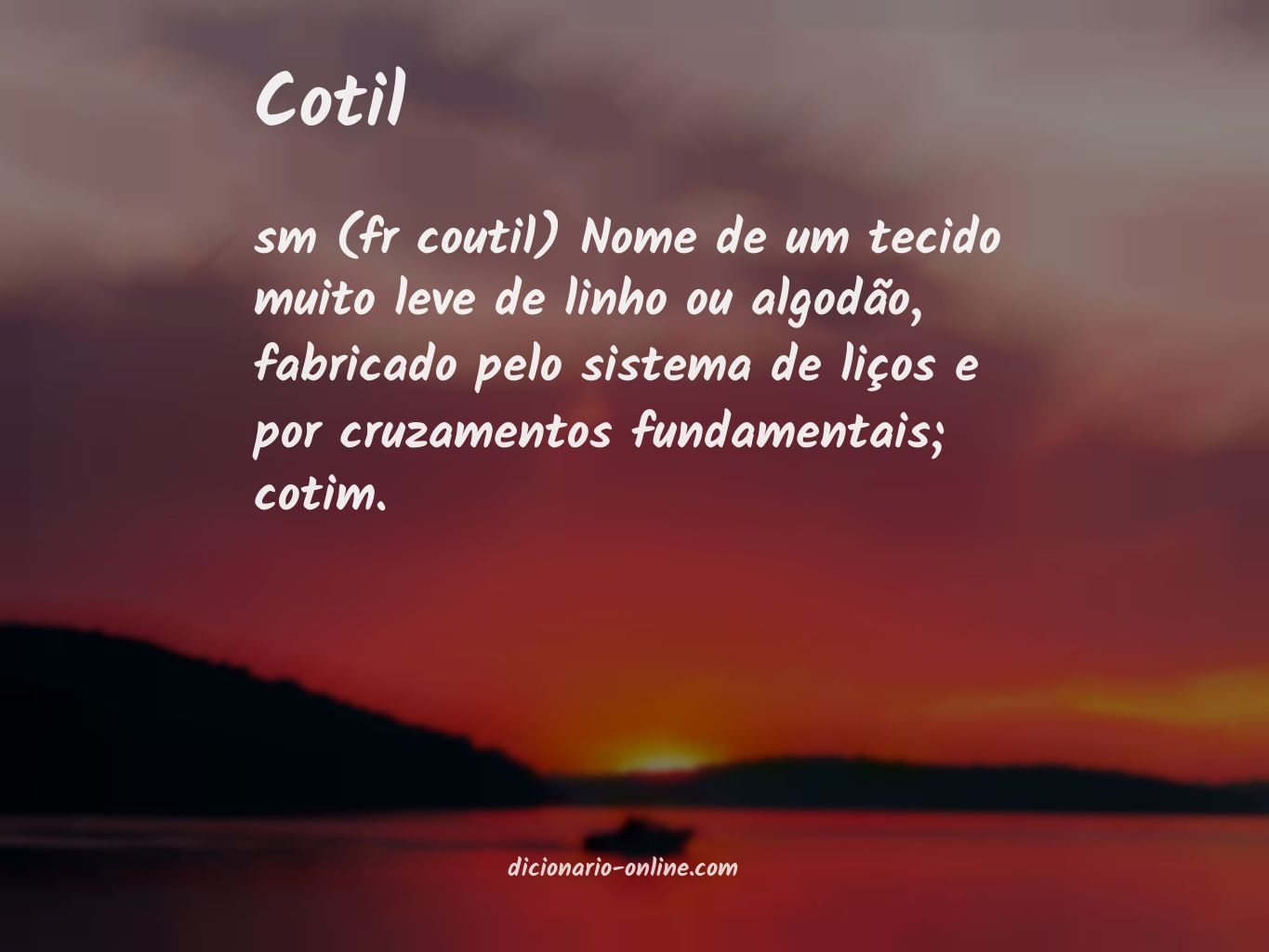 Significado de cotil