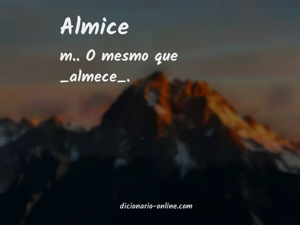 Significado de almice