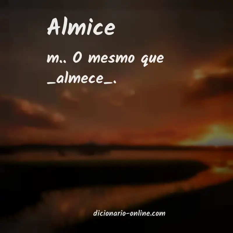 Significado de almice