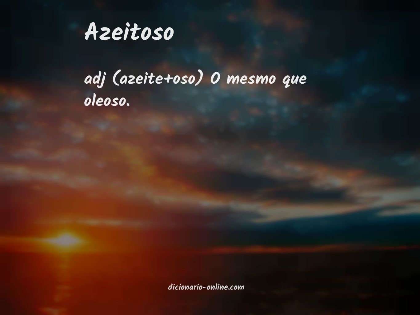 Significado de azeitoso