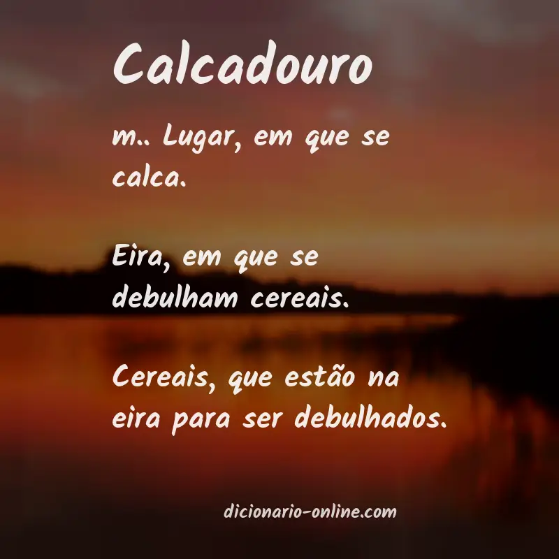 Significado de calcadouro