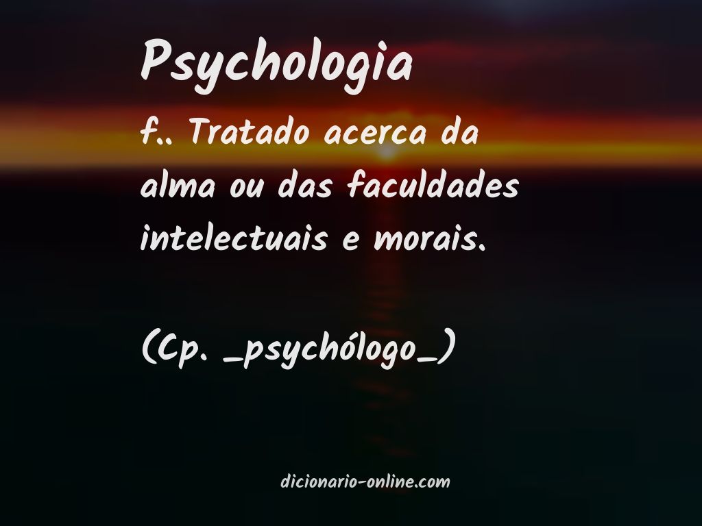 Significado de psychologia