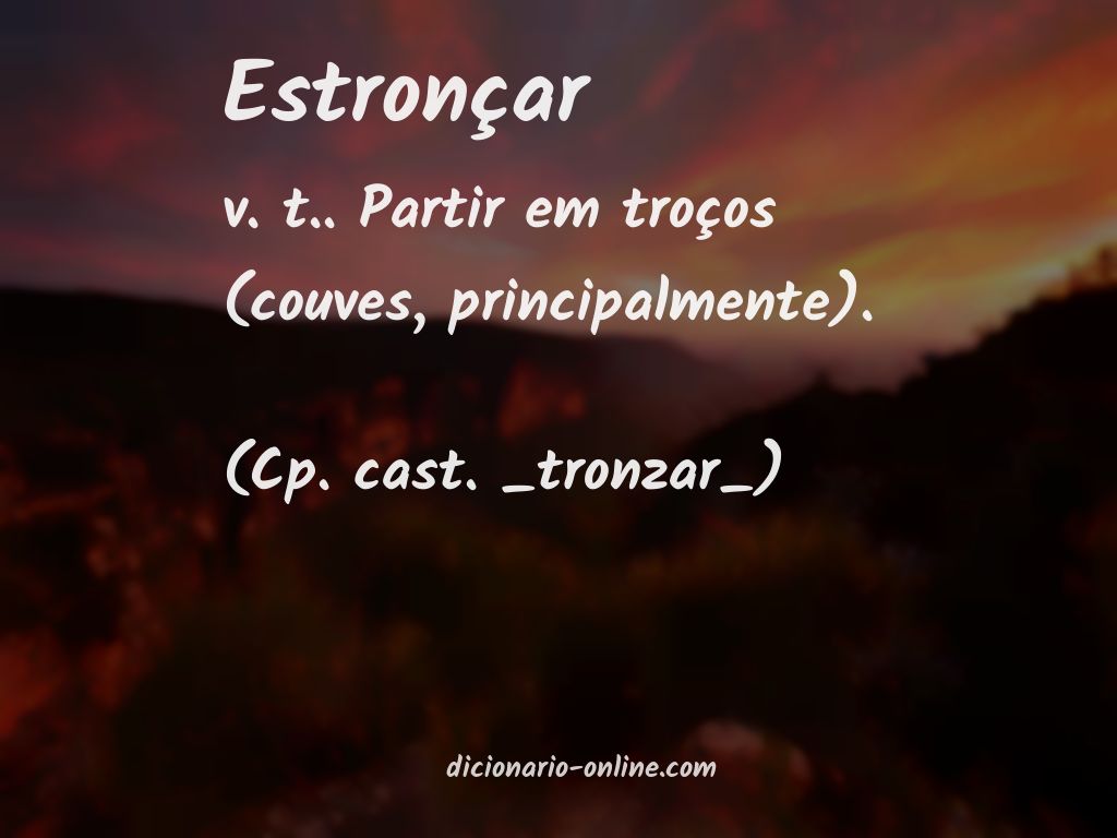 Significado de estronçar