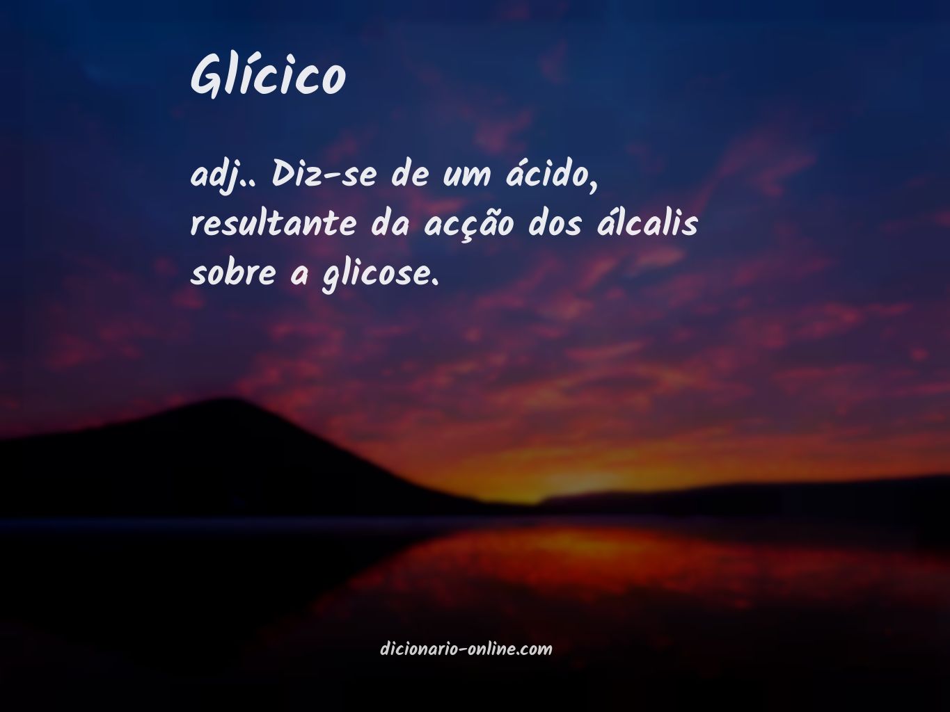 Significado de glícico