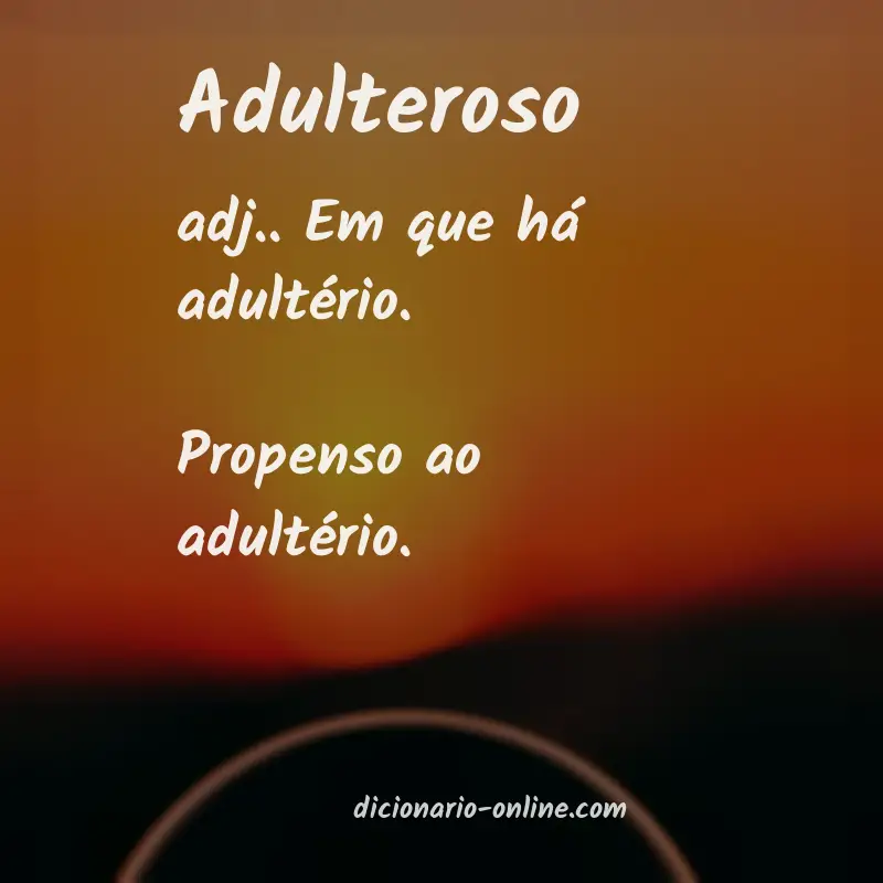 Significado de adulteroso