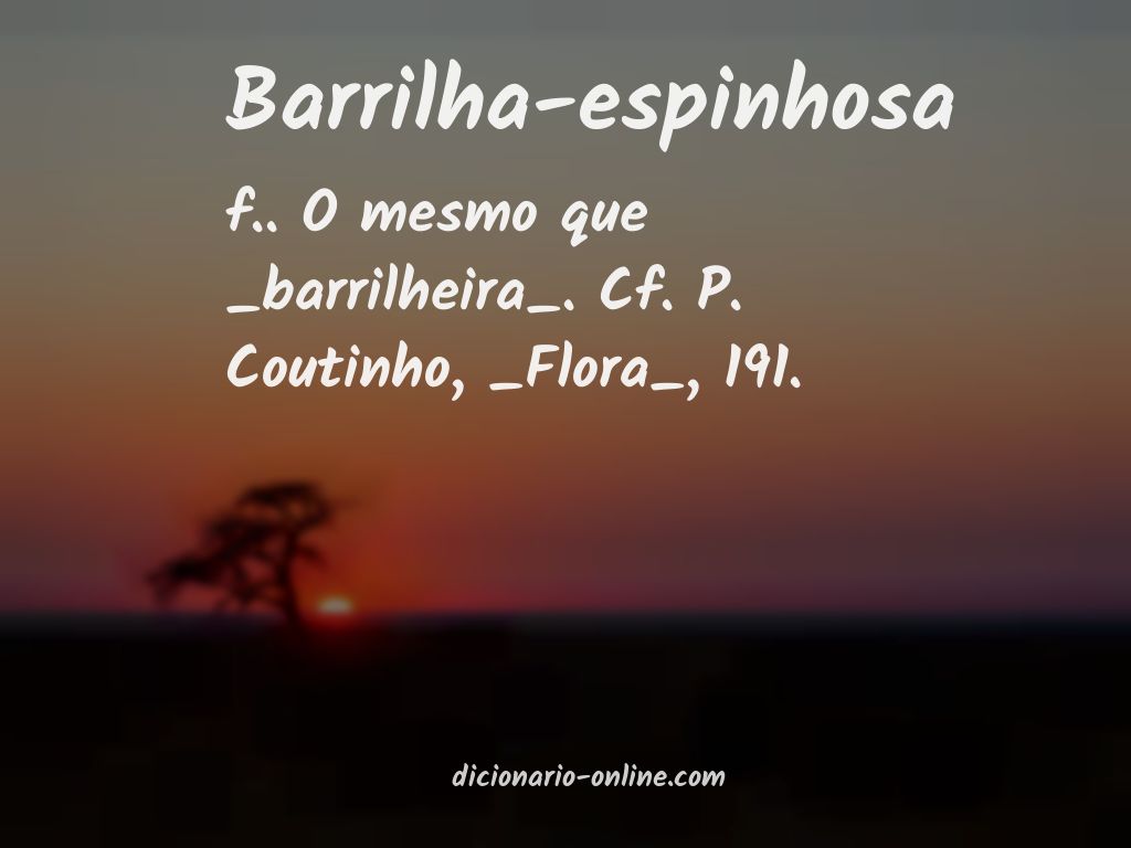 Significado de barrilha-espinhosa