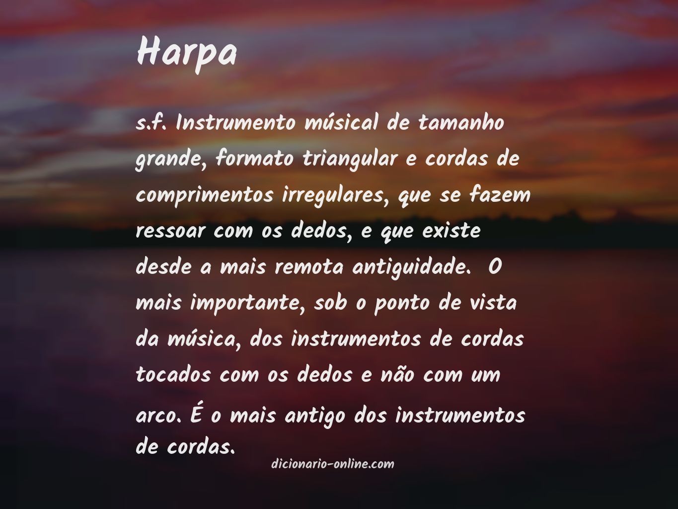 Significado de harpa