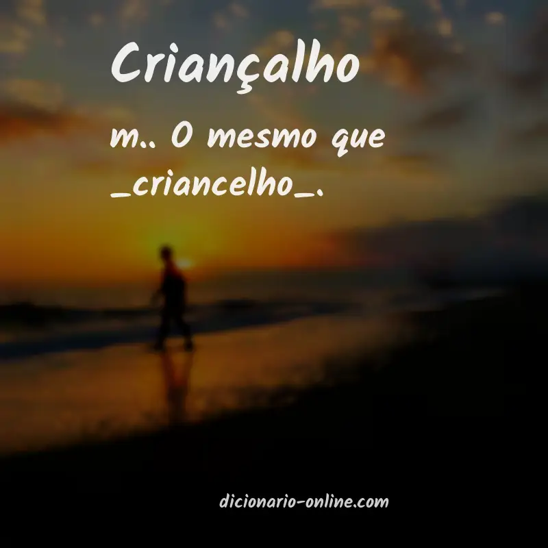 Significado de criançalho