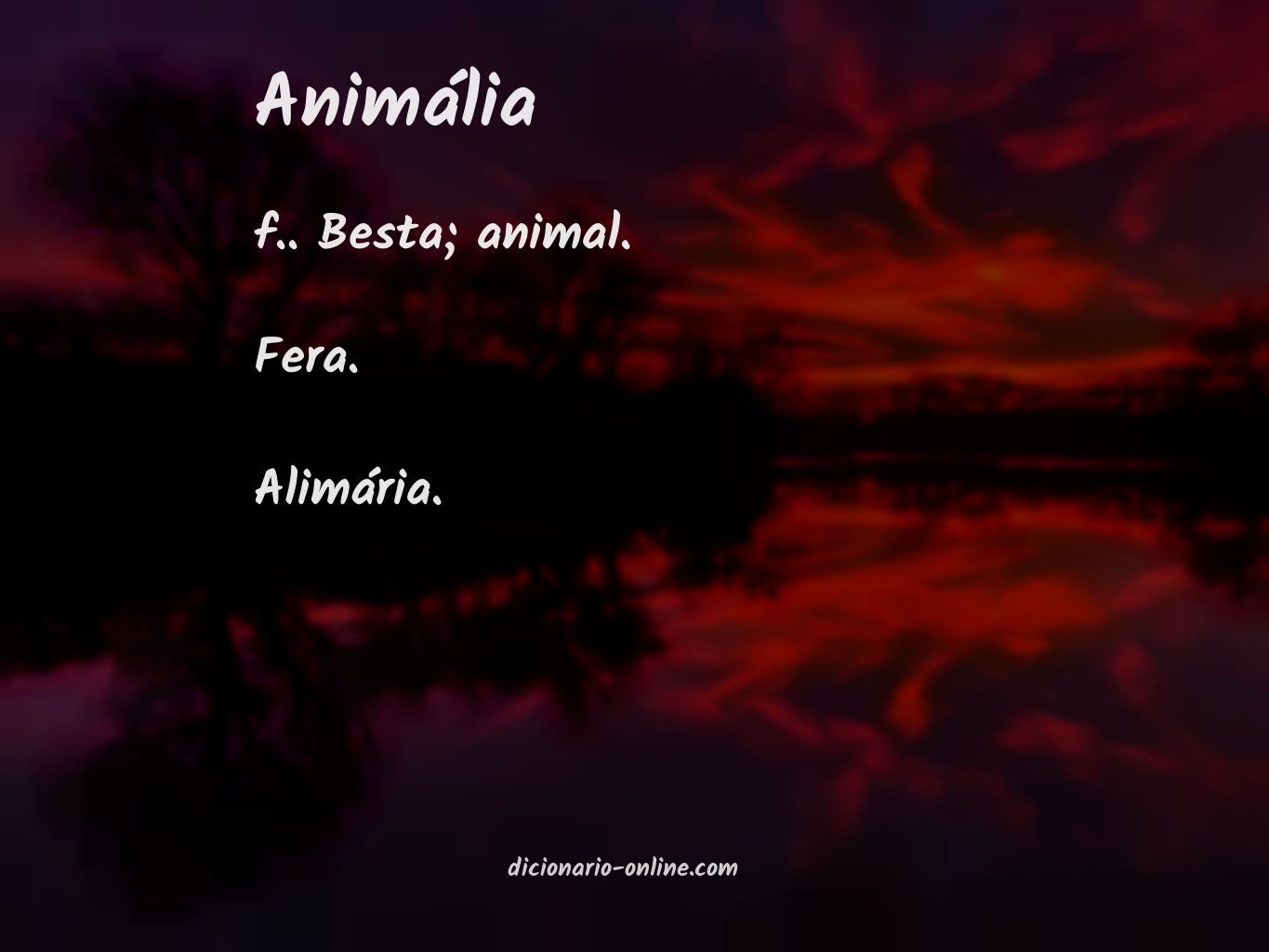 Significado de animália