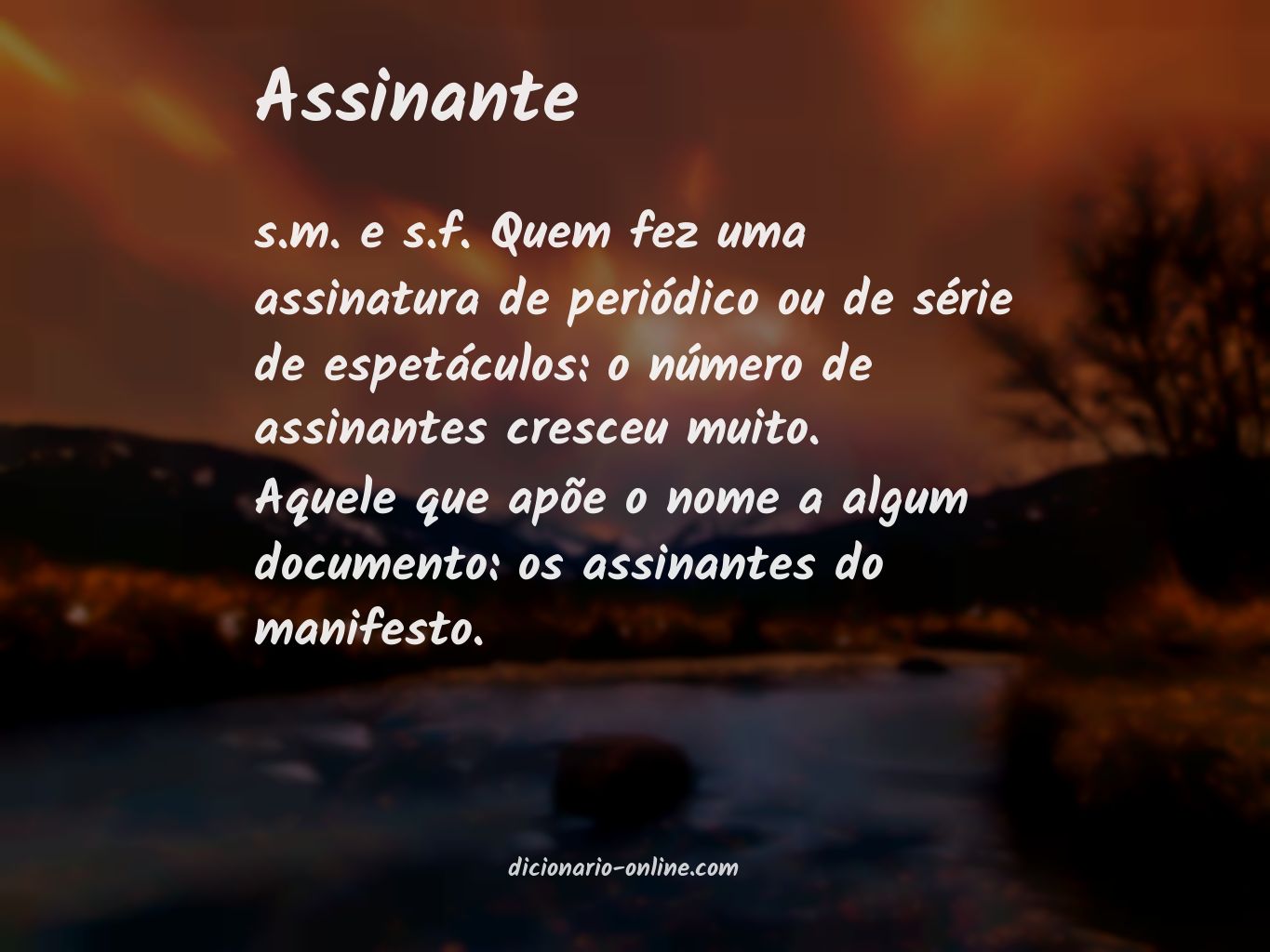 Significado de assinante