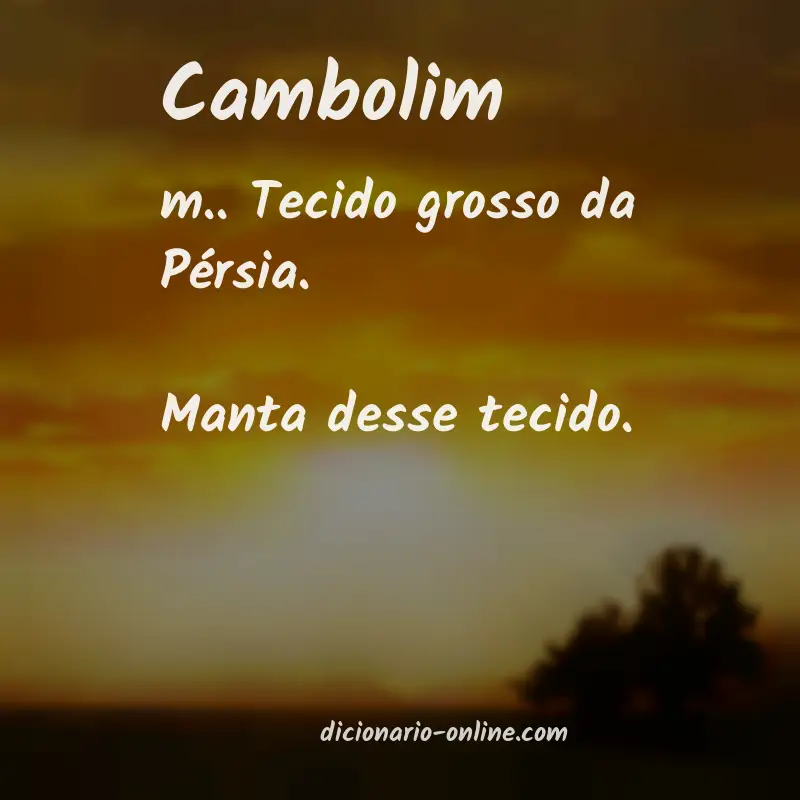Significado de cambolim