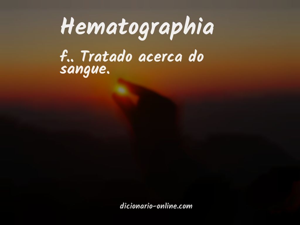 Significado de hematographia