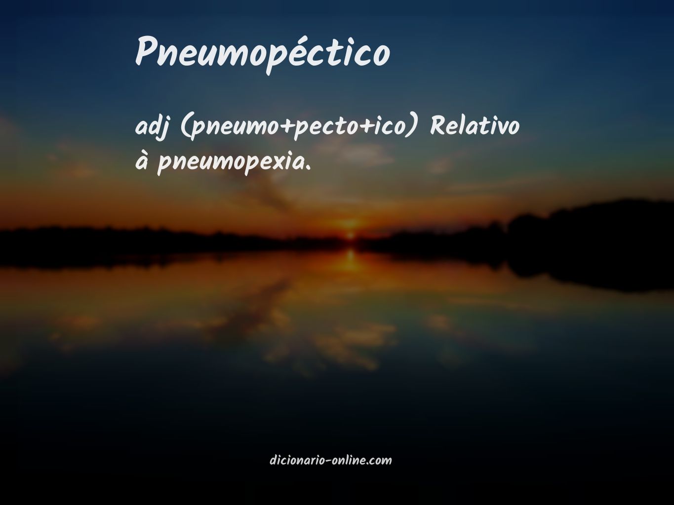 Significado de pneumopéctico