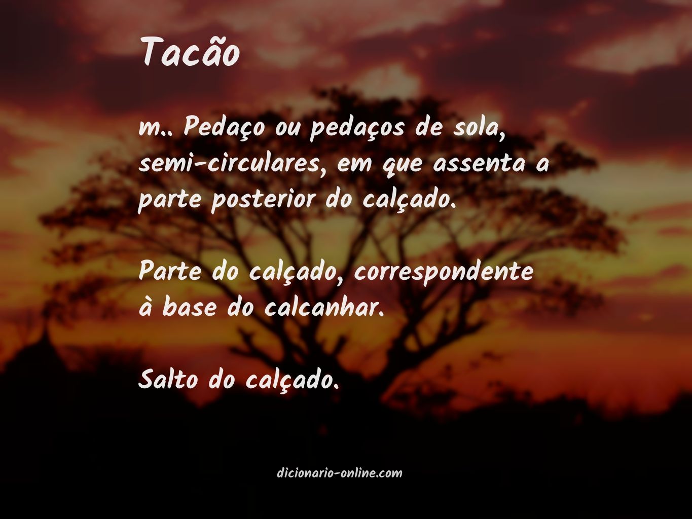 Significado de tacão