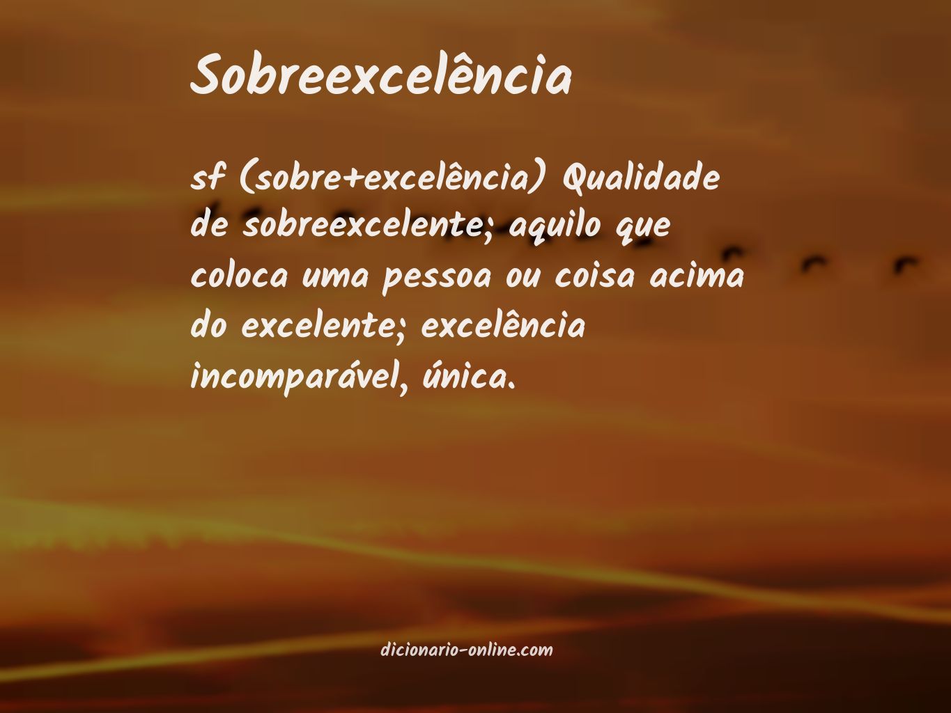 Significado de sobreexcelência