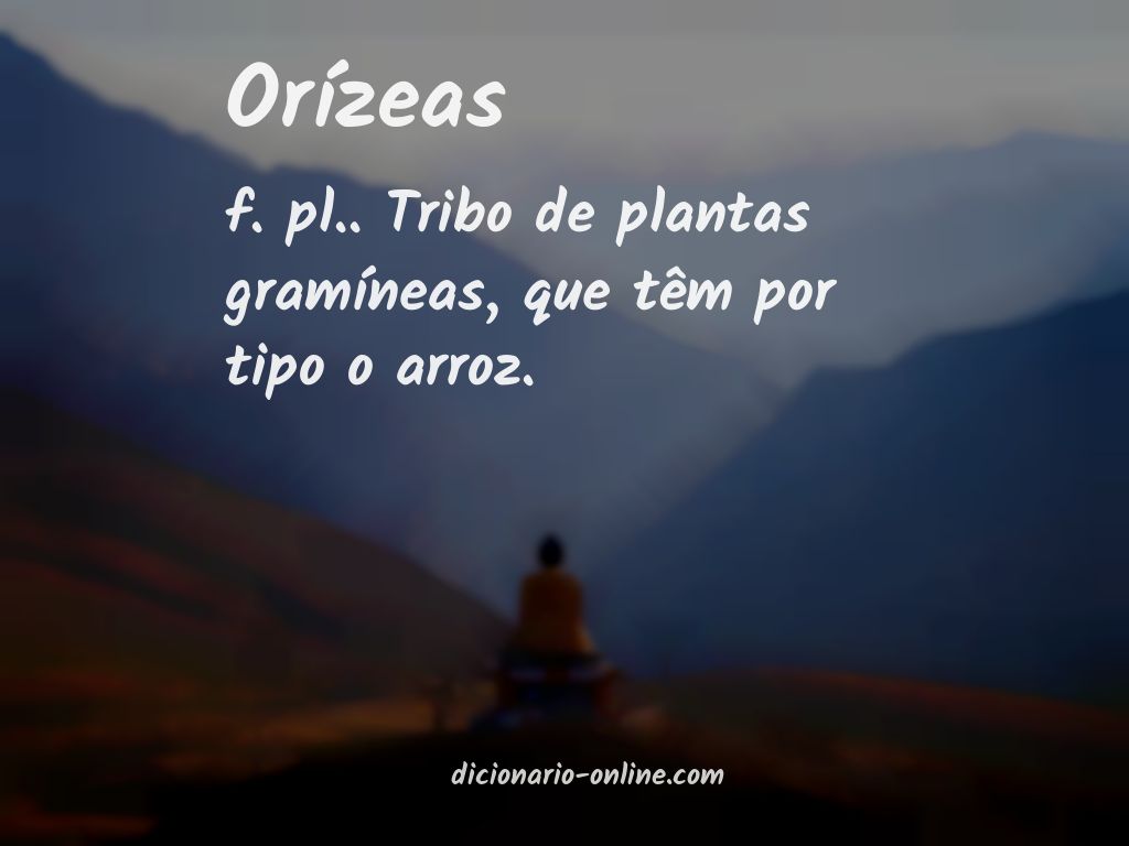 Significado de orízeas