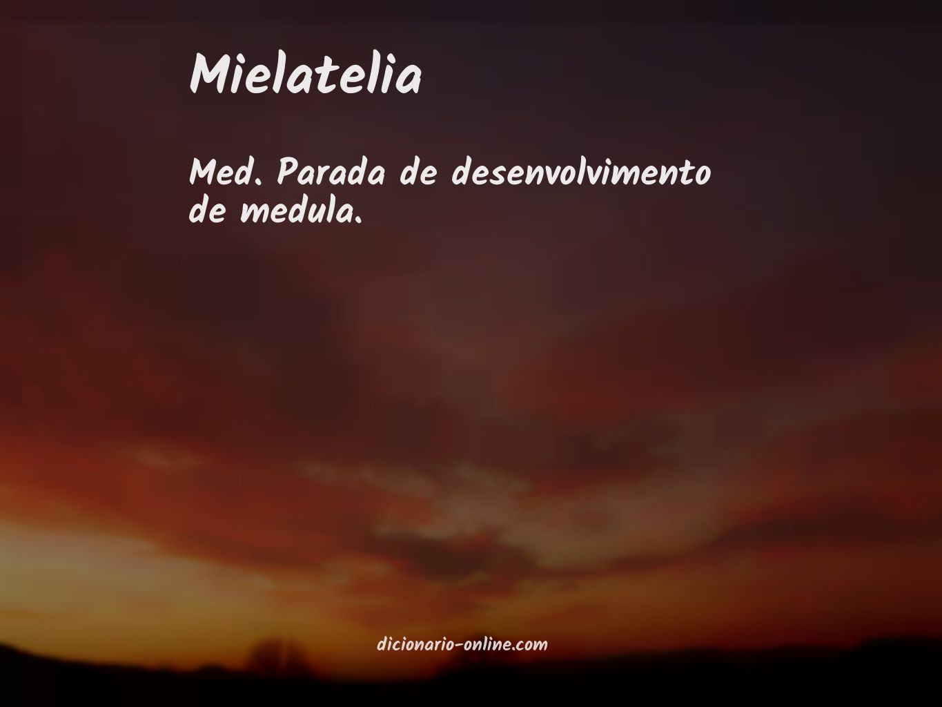 Significado de mielatelia