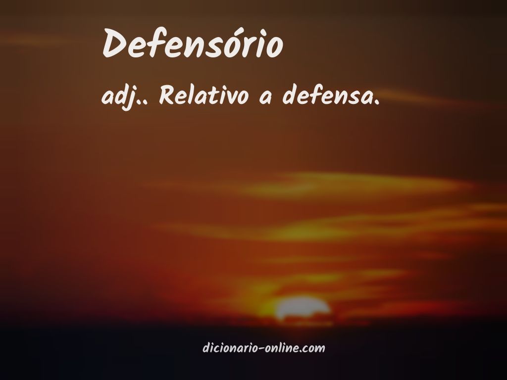 Significado de defensório