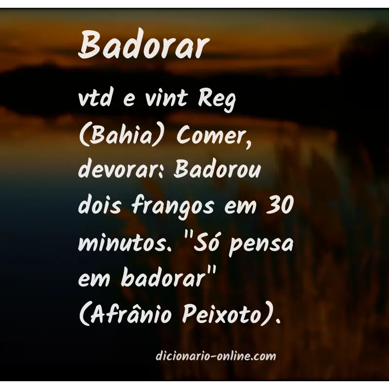 Significado de badorar