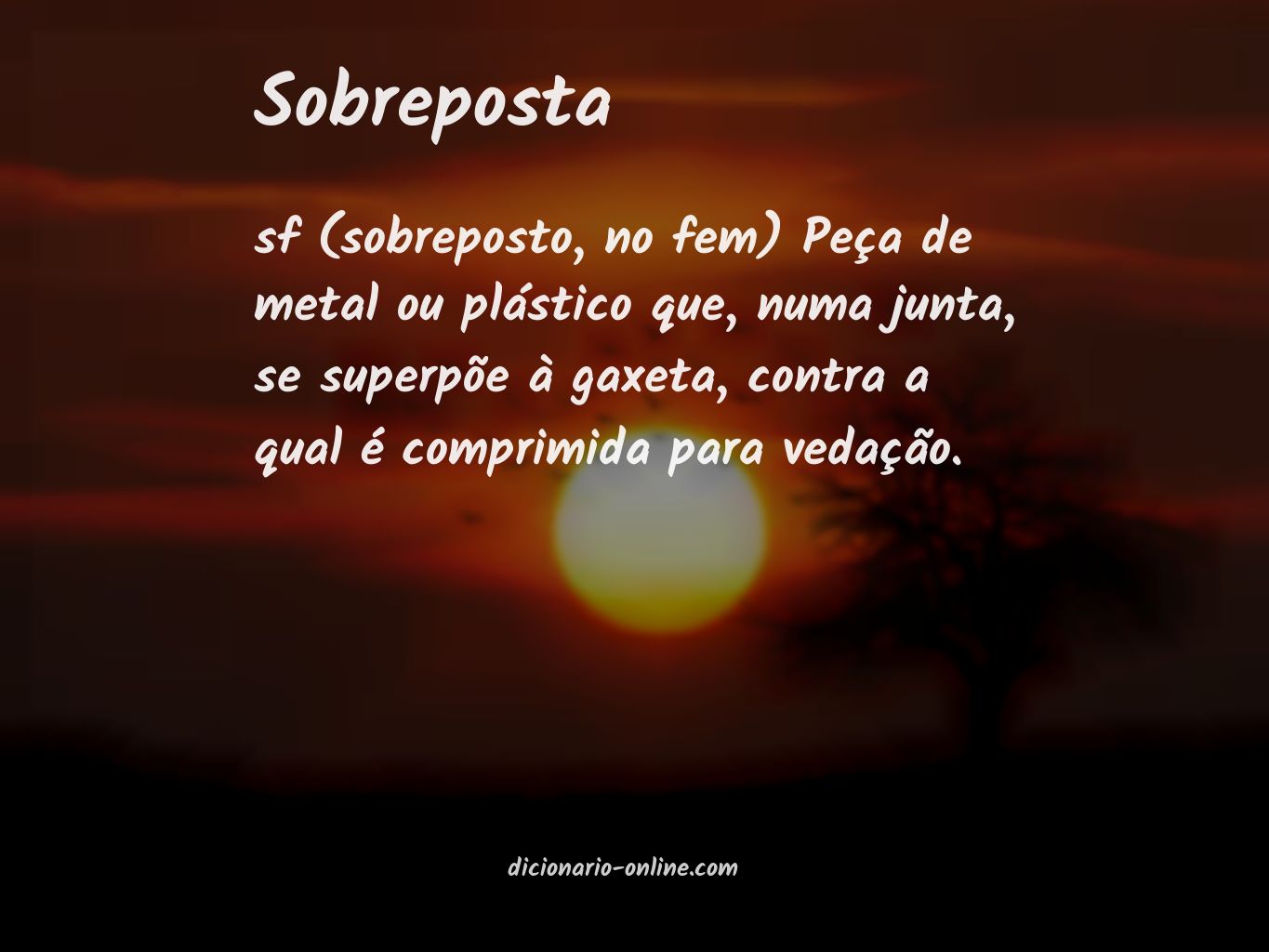 Significado de sobreposta