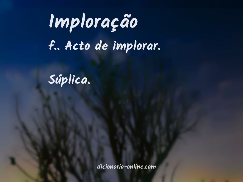 Significado de imploração