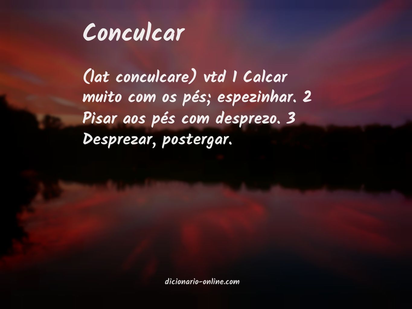 Significado de conculcar