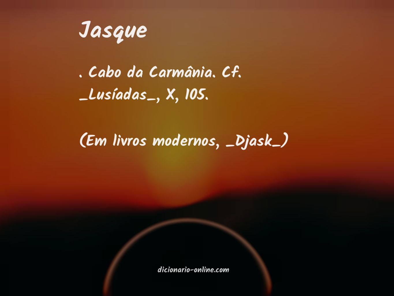 Significado de jasque