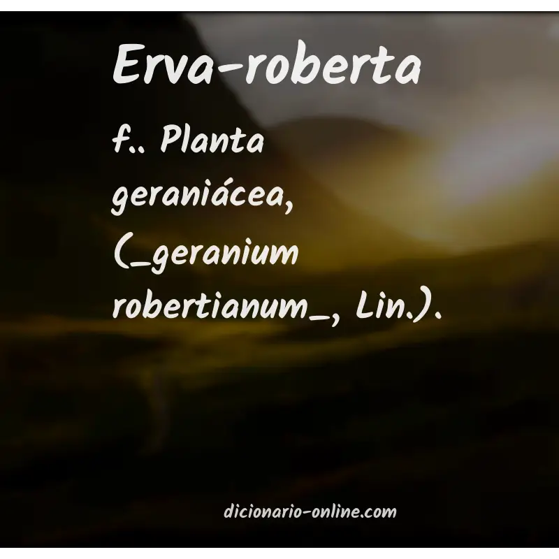 Significado de erva-roberta