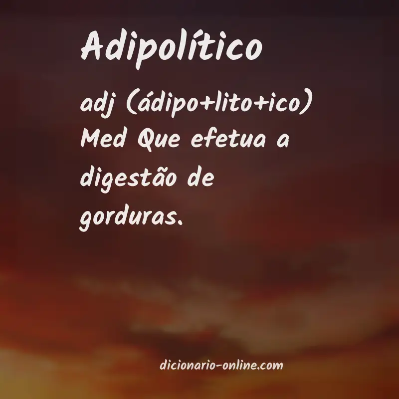Significado de adipolítico