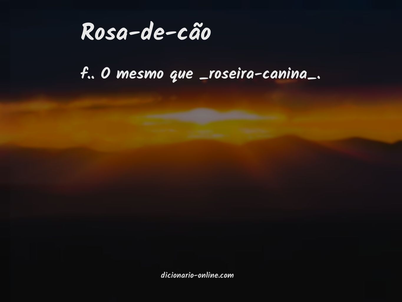 Significado de rosa-de-cão