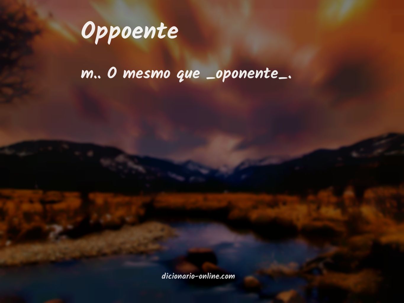 Significado de oppoente