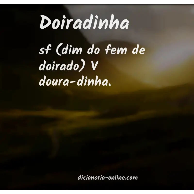 Significado de doiradinha