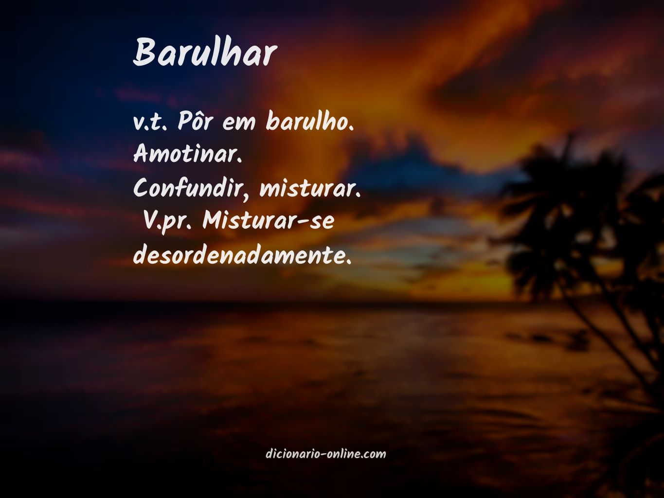 Significado de barulhar