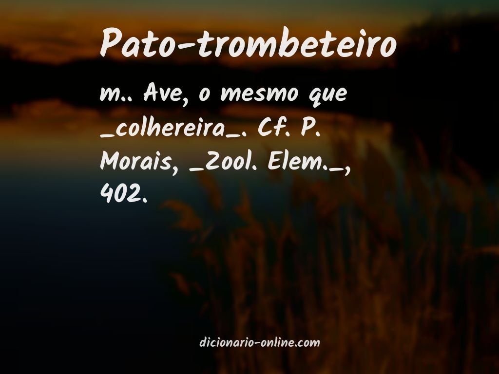 Significado de pato-trombeteiro