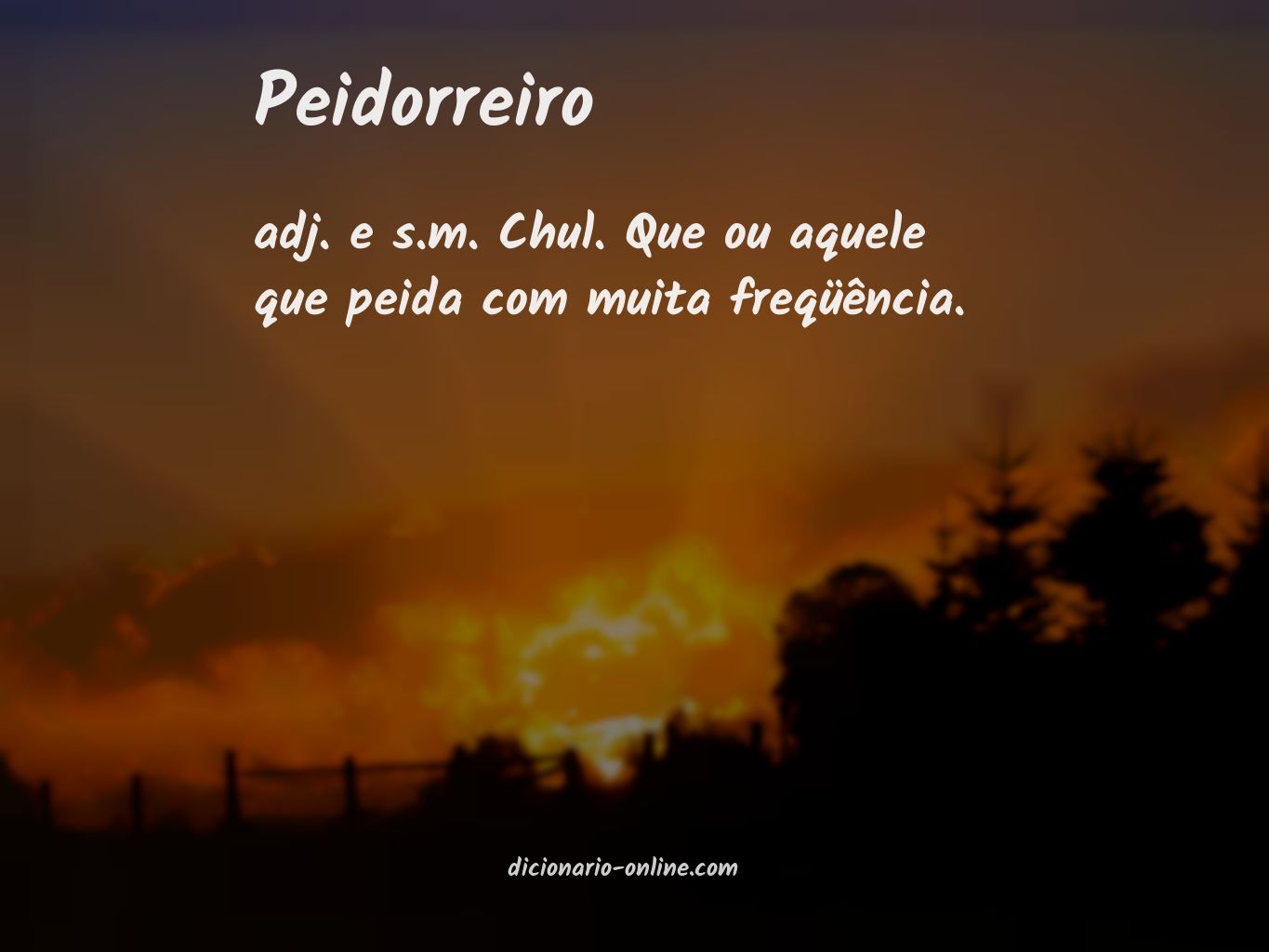 Significado de peidorreiro