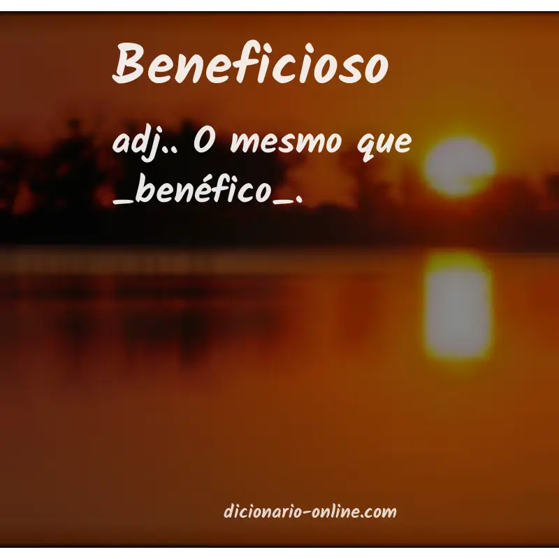Significado de beneficioso