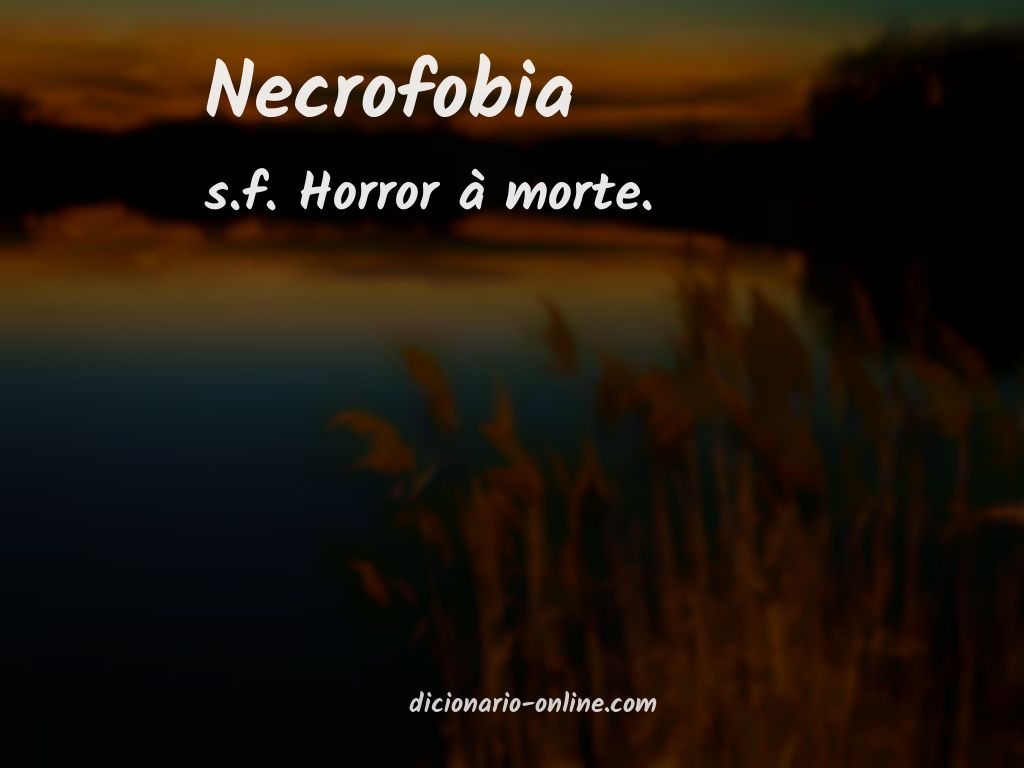 Significado de necrofobia