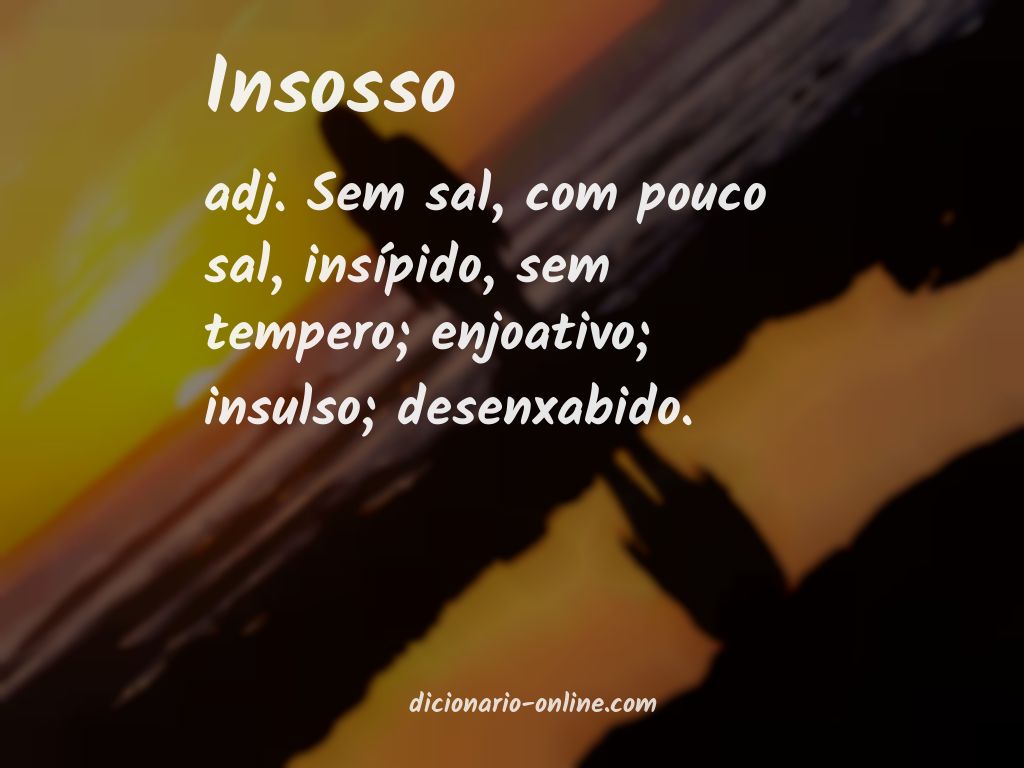 Significado de insosso